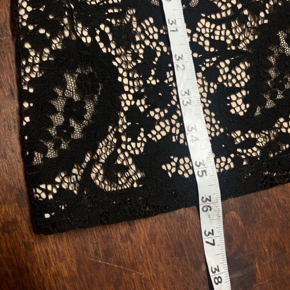 Tommy Hilfiger Black Lace Midi Dress 8 Whimsigoth Dark Romantic Gothic Cocktail - Picture 10 of 11